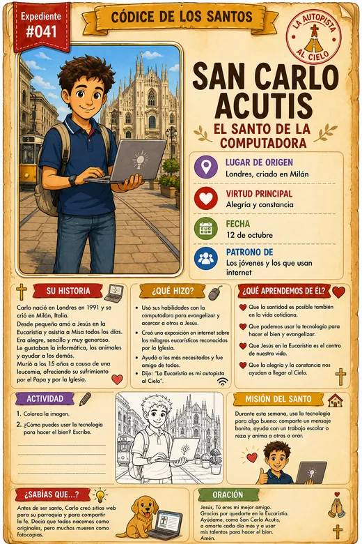 San Carlo Acutis · El Santo de la Computadora