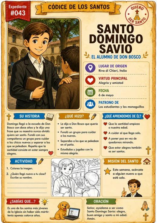 Santo Domingo Savio · El Alumno de Don Bosco