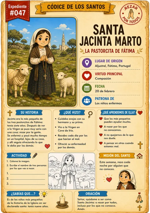 Santa Jacinta Marto · La Pastorcita de Fátima