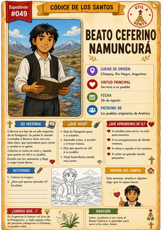 Beato Ceferino Namuncurá · El Joven Mapuche