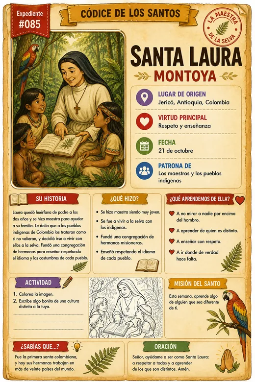 Santa Laura Montoya · La Maestra de la Selva