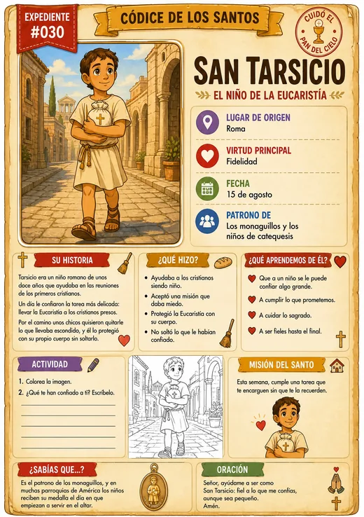 San Tarsicio · El Niño que Murió por la Eucaristía